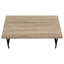 Table basse de salon au design moderne, rectangulaire 40 po, stratifié taupe, pieds en métal noir, base cocktail