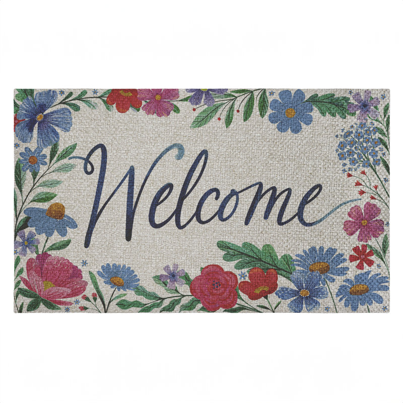 Tapis de porte d'extérieur Dream Garden Welcome, par Arrolynn Weiderhold, 18 po x 30 po, Dream Garden Welcome
