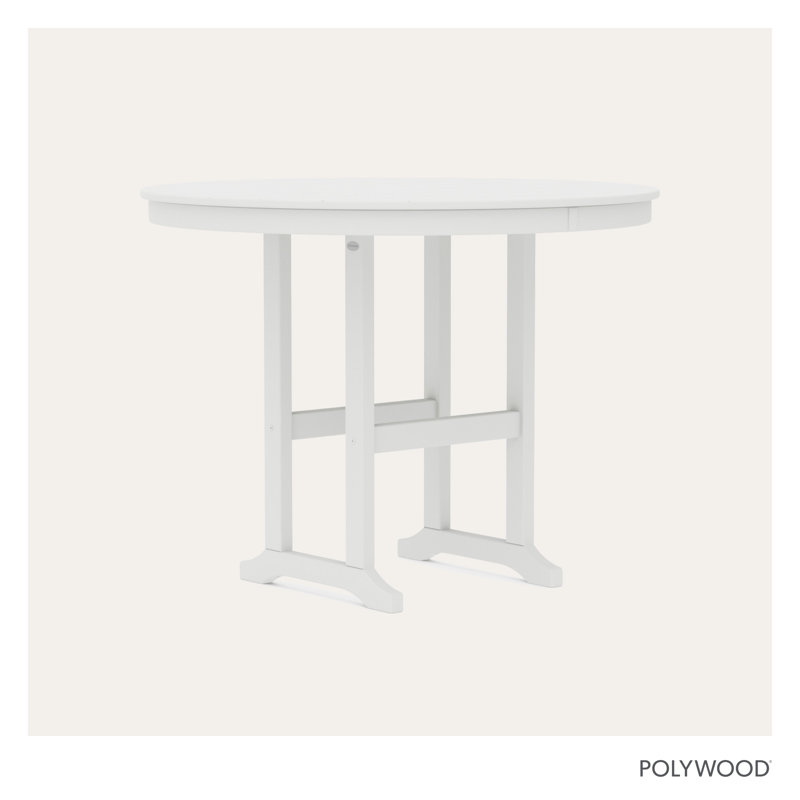 Table de comptoir POLYWOOD, Blanc, 48 po