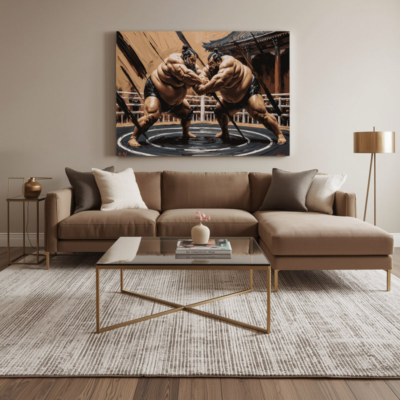 «Sports Sumo Wrestling», art mural sur toile, H 20 po x l 24 po