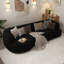 Canapé modulaire incurvé 110 po, modulaire avec 4 coussins décoratifs pour le salon-1059782859-1059782856