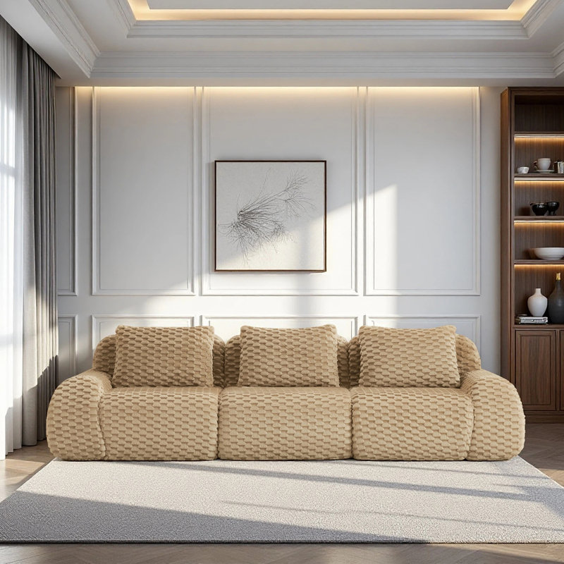 Canapé modulaire 114,2 po Boneless Couch, Chameau