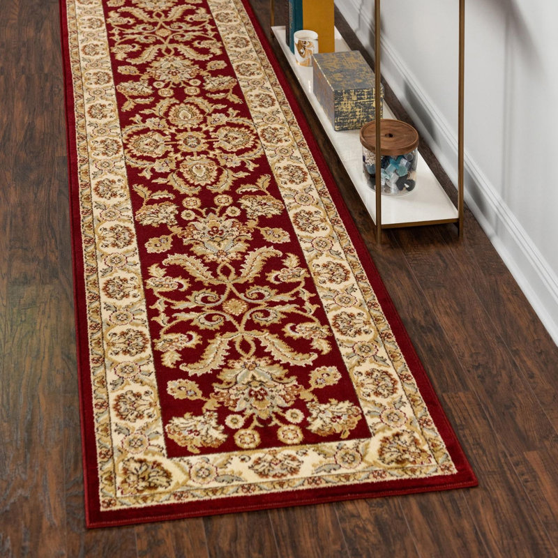 Niles Oriental Beige/Brick Area Rug, Runner 2' x 6'1"