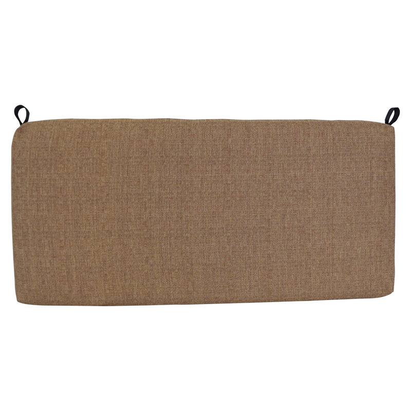 42-Inch Woven Olefin Outdoor Loveseat Cushion, Brown