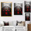 Structure grise et rouge - gratte-ciel - salon d'art mural gratte-ciel-2097685643-2097685632