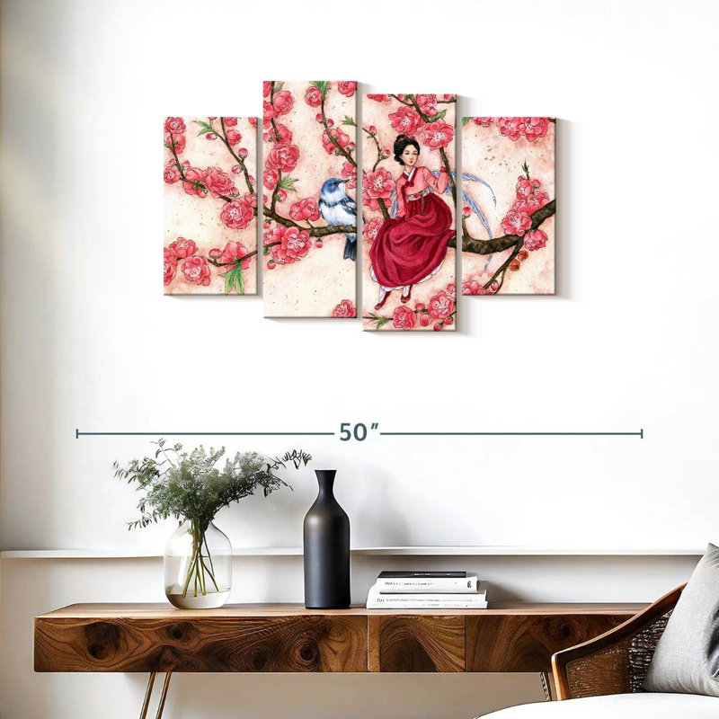 Kelan Peach Blossom, 22" H x 36" W