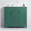 Élégant meuble-lavabo de salle de bain de 36 po avec lavabo simple, meuble-lavabo encastré, armoire de rangement avec 2 portes et 2 tiroirs, fermeture en douceur, rangement multifonctionnel-1617571106