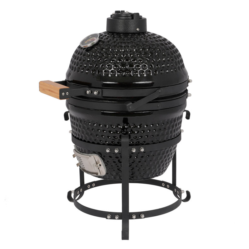 Blue Elephant 38.9cm W Kamado Charcoal Grill, Black