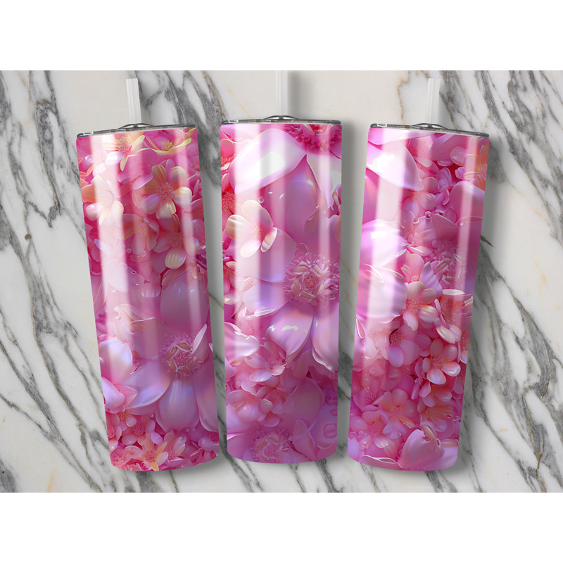 Choose Handmade Tumblers 591ml Vacuum Insulated Stainless Steel (18/8) Travel Tumbler with Straw
