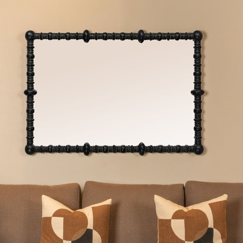 Miroir mural Scarlett, Noir, 44 po x 30,75 po