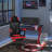 Vinsetto Ergonomic Home Office Chair High Back Armchair Computer Desk Recliner with Footrest, Mesh Back, Lumbar Support and Wheels, Red