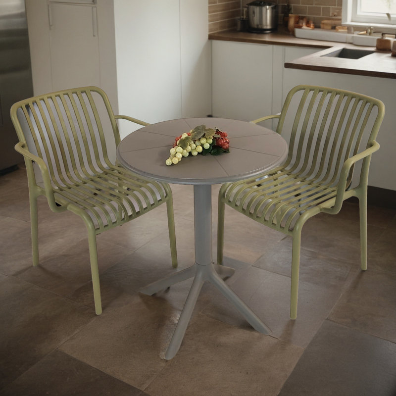 Beven 2 - Person Dining Set, Grey