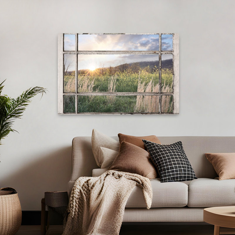 Paysage champêtre abstrait paysage contemporain, H 32 po x l 48 po