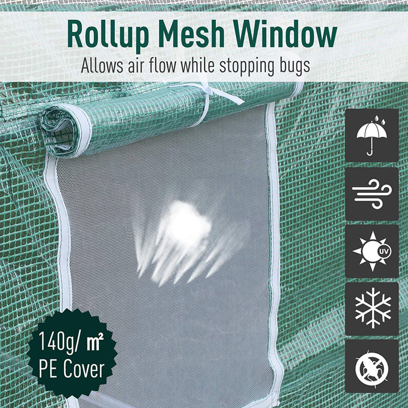 9.75 W x 19.75" D Greenhouse, Green