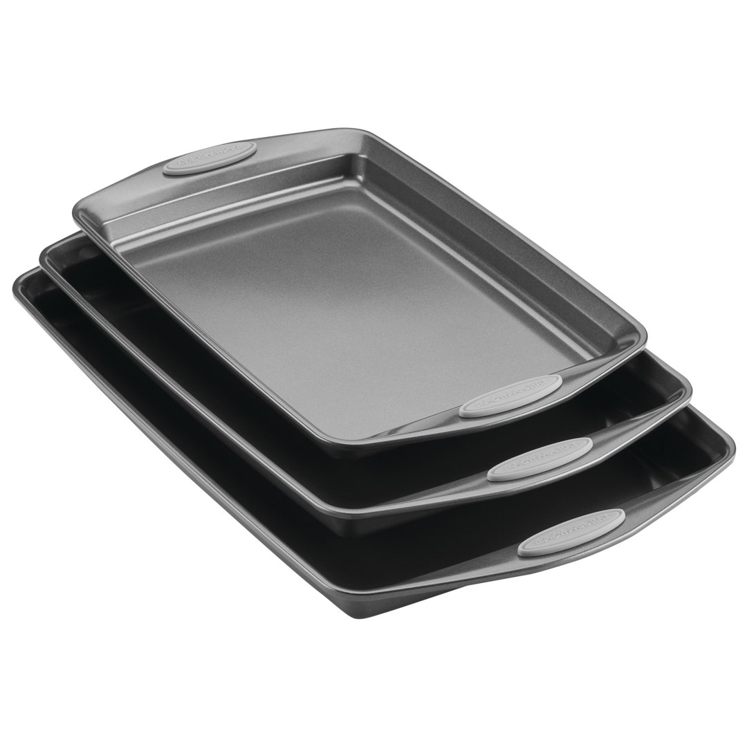 Rachael Ray Nonstick Bakeware Cookie Pans / Baking Pans Set, 3 Piece Rachael Ray 