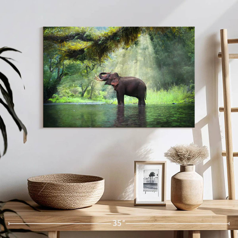 Brampt Elephant In The Forest, 16" H x 24" W