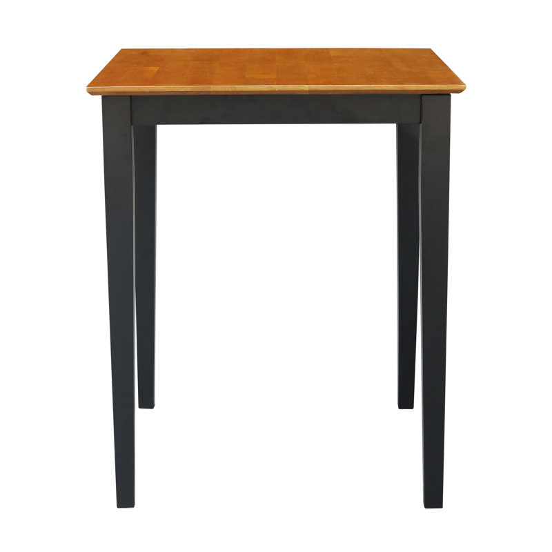 Calumet Heimann Solid Wood Dining Table, Black, 36'' H x 36" W x 36" L