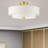Cebron Fabric Semi Flush Mount-1093924414