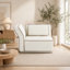 Upholstered Boucle Slipcovered Right-hand Flared Arm Sofa-206341215