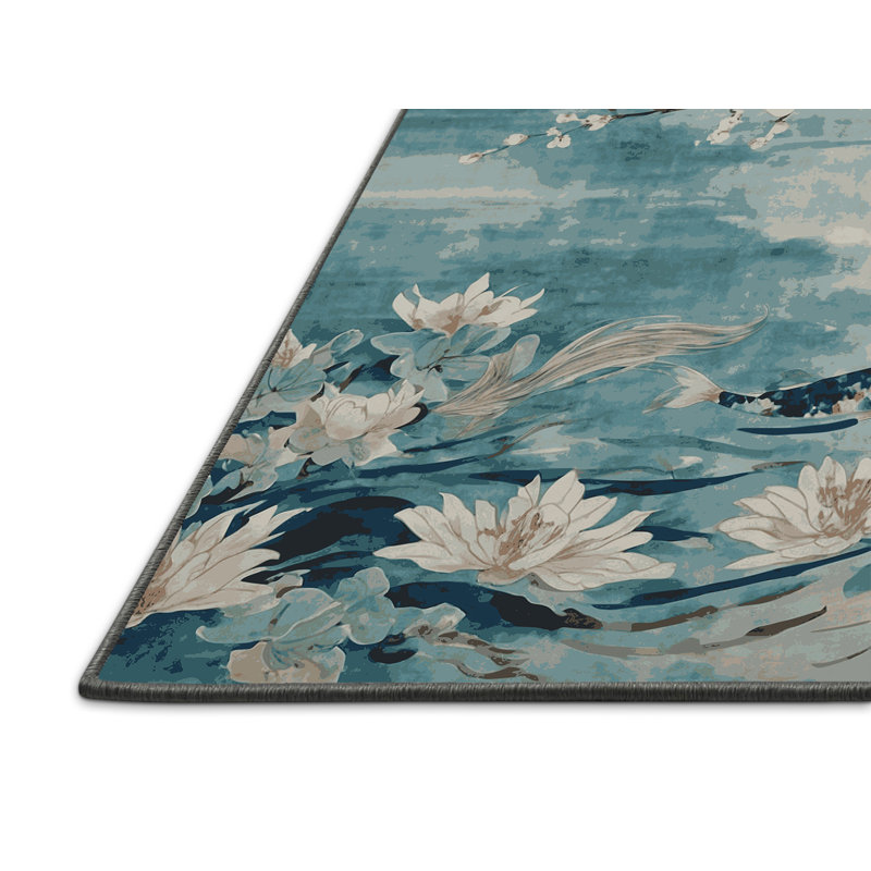 Tapis brun soyeux et moelleux, Rectangle 5 pi x 7 pi