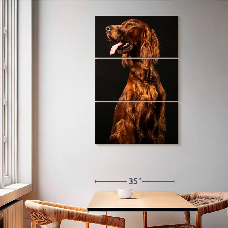 Brampt Irish Setter Dog, 65" H x 42" W