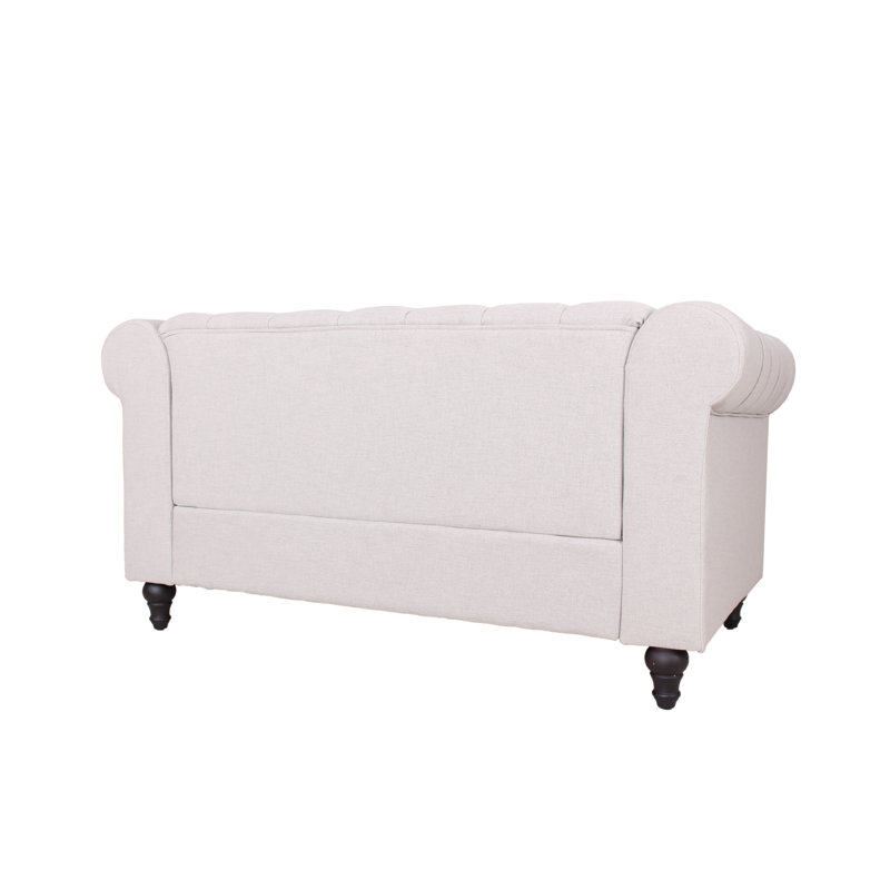 Grise Upholstered Arm Sofa, Light Gray Velvet