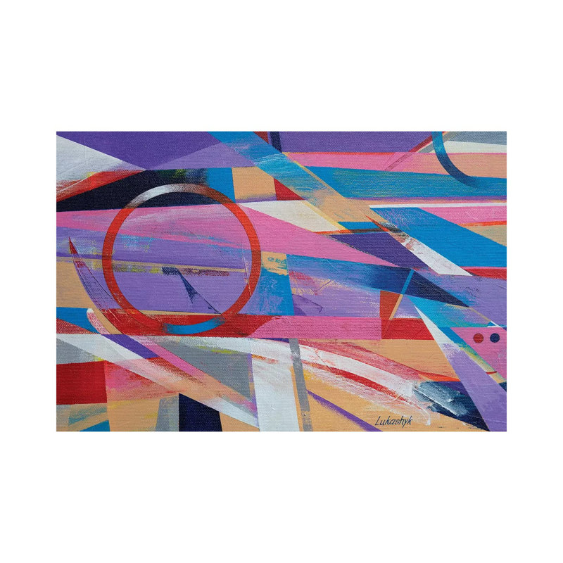 Lavender Abstraction by Neli Lukashyk - Wrapped Canvas Painting, 20.32 cm H x 30.48 cm W
