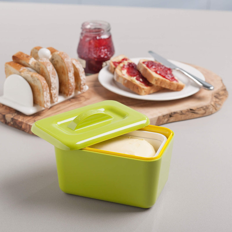 Zeal Melamine Butter Dish, Lime