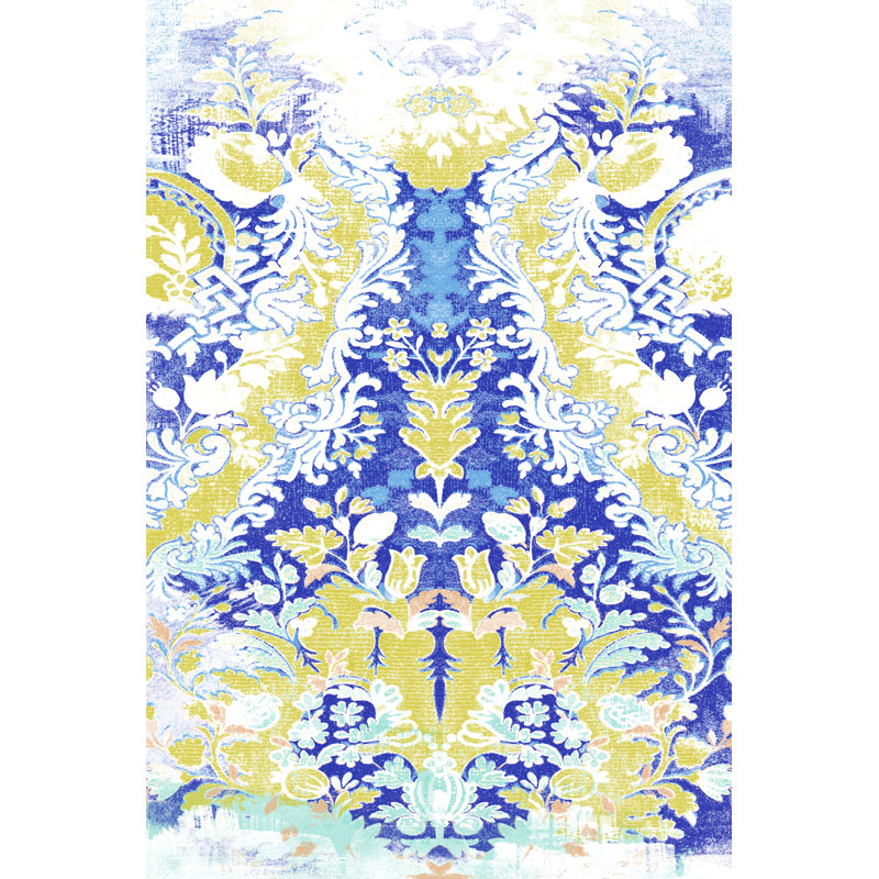 " Textile Offset I " by June Erica Vess Painting Print, 48" H x 32" W x 1.25" D