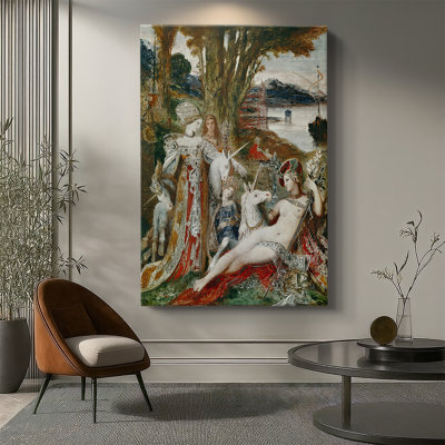 The Unicorns -Gallery Wrapped Canvas by Gustave Moreau