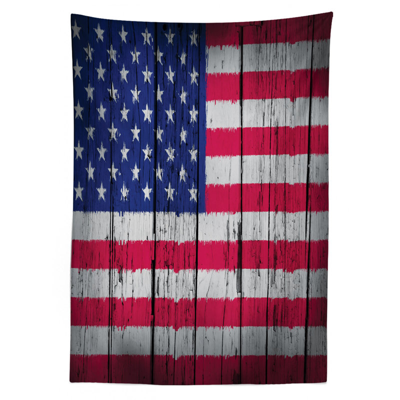 USA Fourth of July Grunge Art Tablecloth, 84" L x 60" W