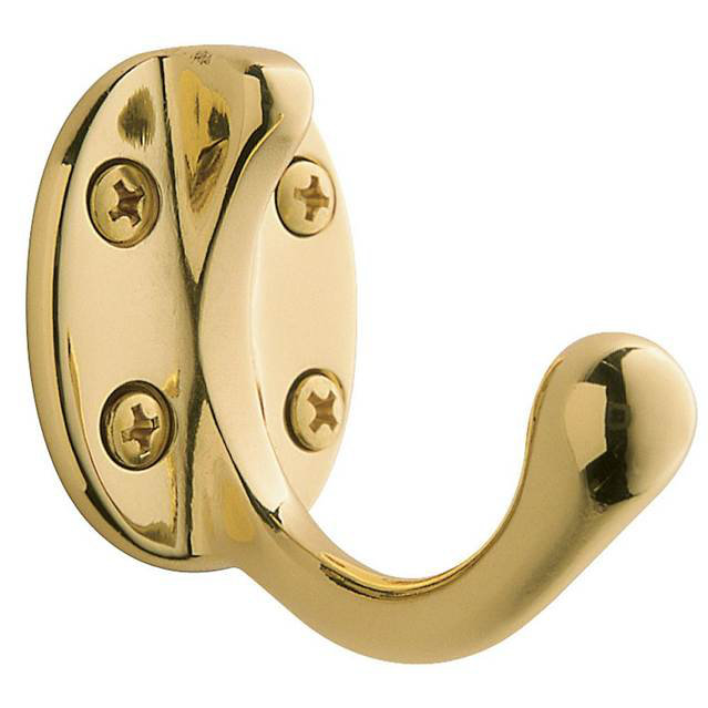 Costume Wall Hook, Bright Nickel
