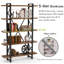 Bibliothèque étagère en bois massif à 5 niveaux