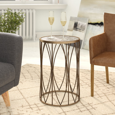 Everett Glass Top End Table