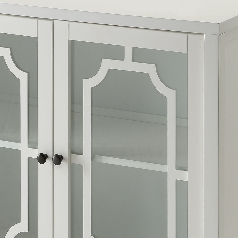 White Console Table With 2 Doors
