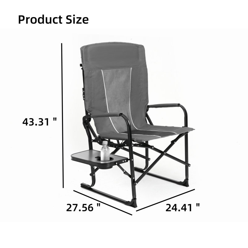 Chaise pliante portative de camping, Gris