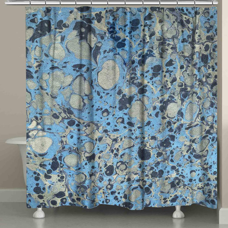 Rideau de douche simple marbré Hartsell