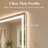 TMMV 24" W x 36" H Frameless LED Light Anti-Fog Wall Bathroom Vanity Mirror In Polished Crystal-553959703