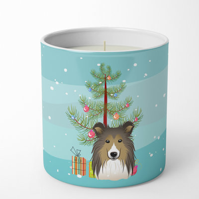 Arbre de Noël et bougie de soja décorative 10 oz Sheltie