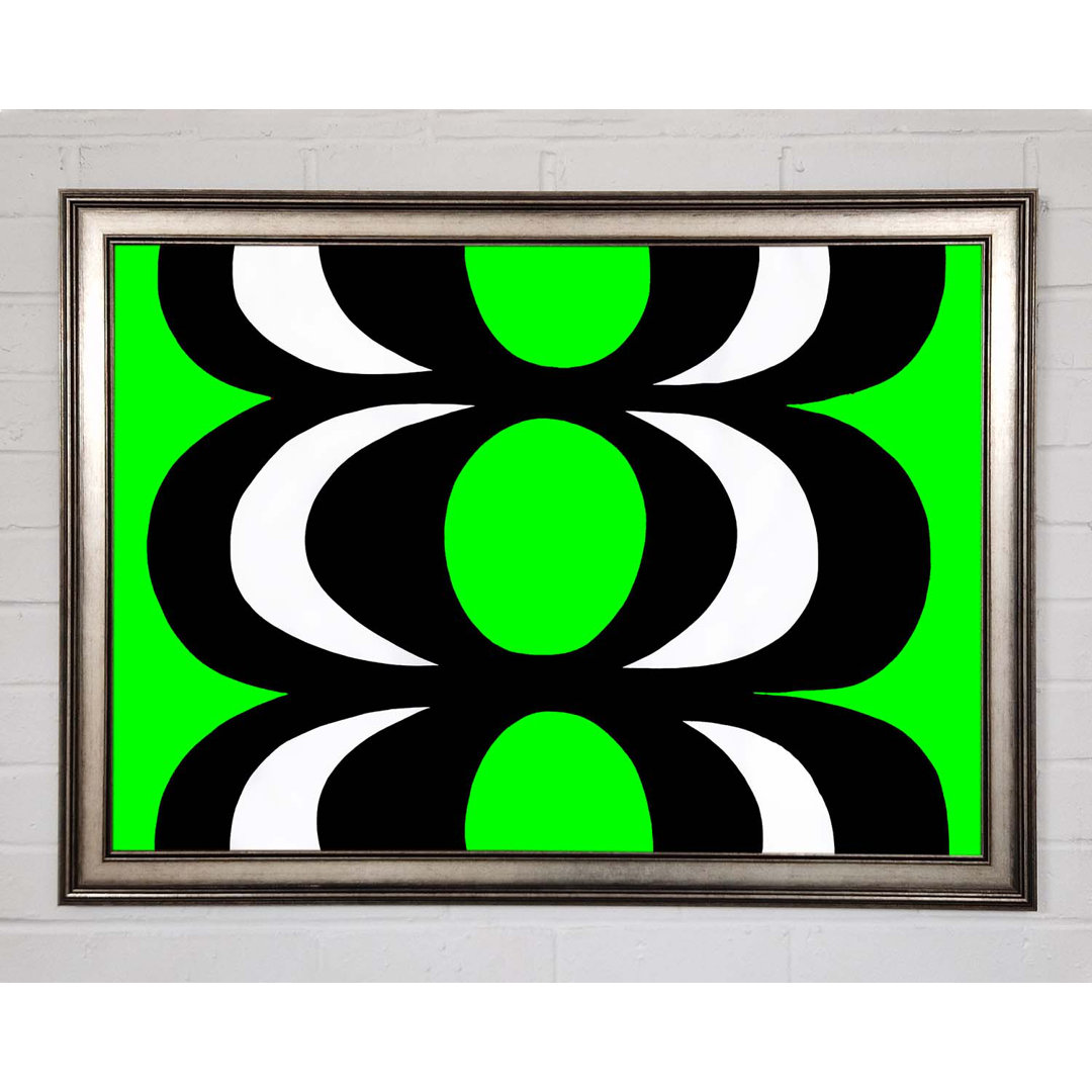 Gerahmtes Wandbild Space In Time Lime Green