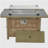 43" Propane Gas Fire Pit Table, 60,000 BTU Rectangular Open Weave Wicker Fire Pit with Glass Windscreen, Suitable for Outdoor Patio, Balcony, Garden, and Backyard-972408605