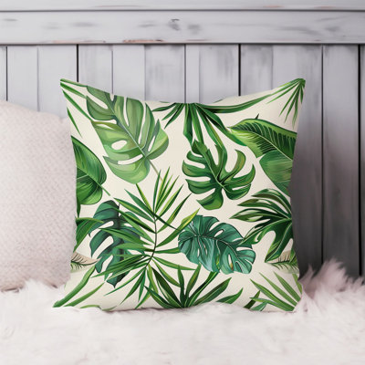 Botanical Monstera Leaves Pattern XVI Pillow Cover