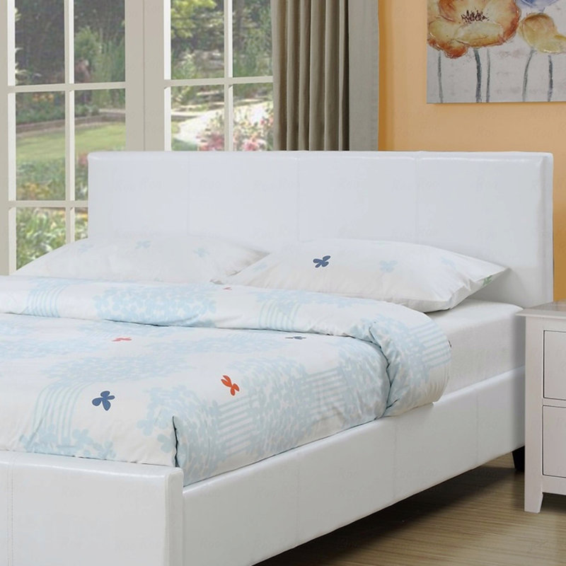 Structure de lit tapissier de style grand lit de style classique blanc en similicuir 1 pièce pour utilisation dans la chambre à coucher