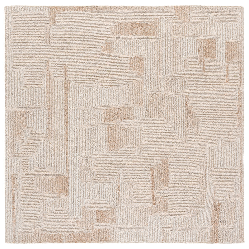 Harvest Hand Tufted Wool Abstract Indoor Rug, Square 6'