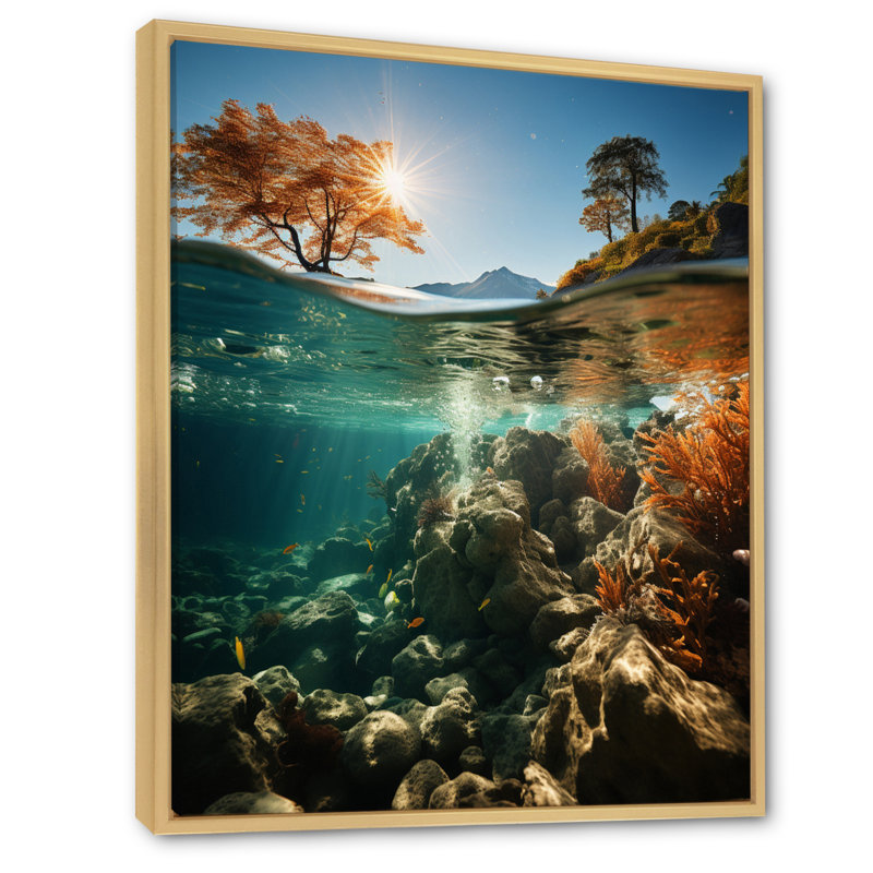Nautique et plage, impressions sur toile, H 32 po x l 16 po x P 1 po, Cadre naturel flottant