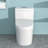 One Piece Ceramic Toilet 12 - Inch Rough In, Dual Flush 1.24/1.43 , Soft Close Seat, 800G Map Rating, Non Porous Body For With Flush, Surface