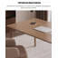 Bureau rectangulaire moderne en bois massif-727136740