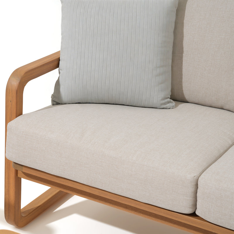 Ensemble de patio extérieur en bois massif 4 pièces