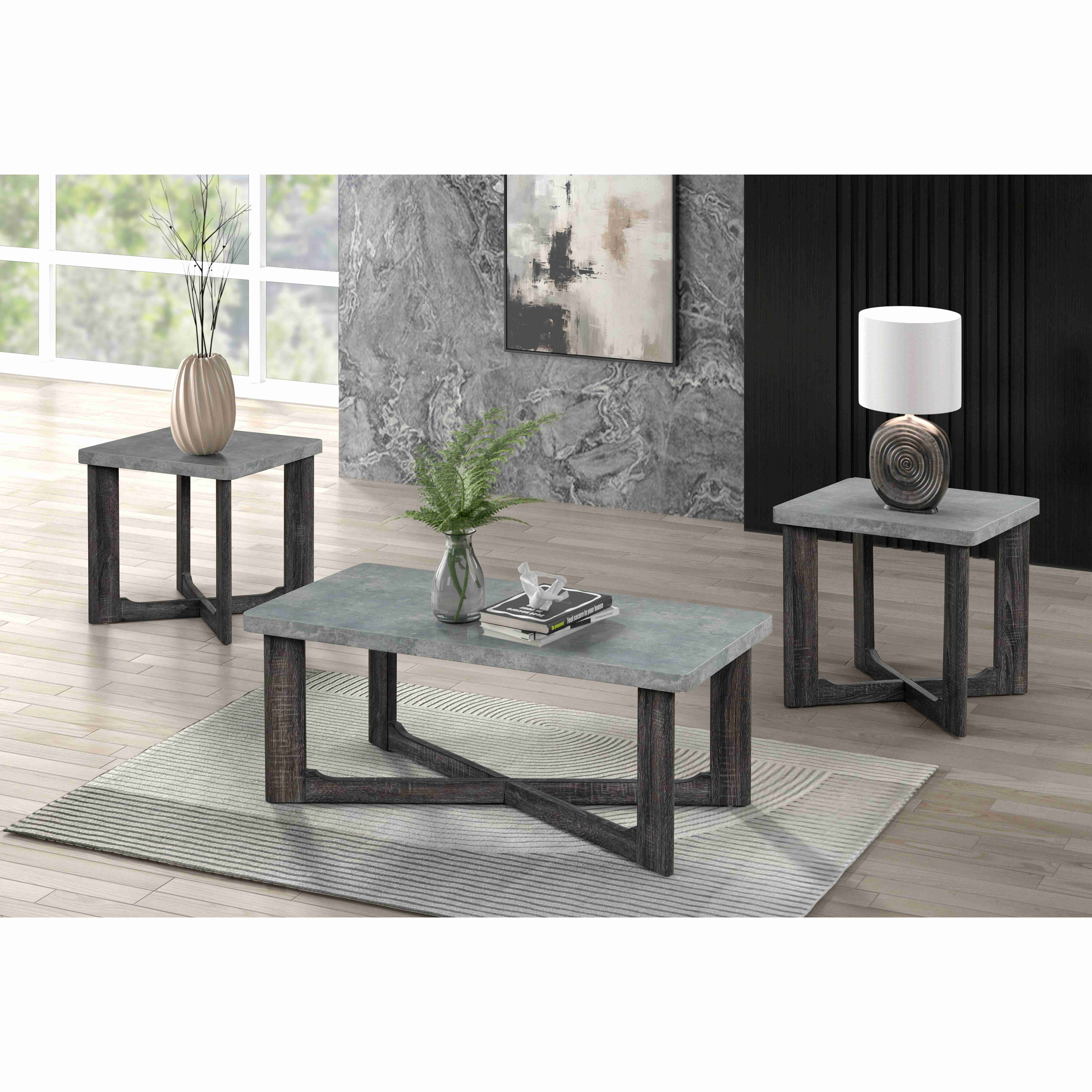 Latitude Run® 3PC Coffee Table Set Rectangular Shape Coffee Table And 2 ...