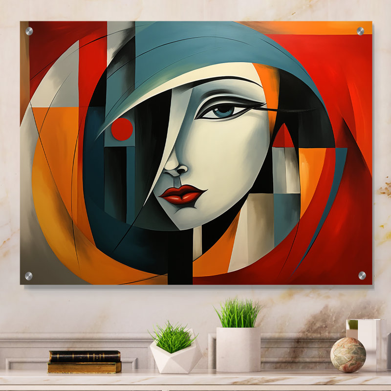 Chrishauna - Cubism Acrylic Wall Art, 12" H x 20" W